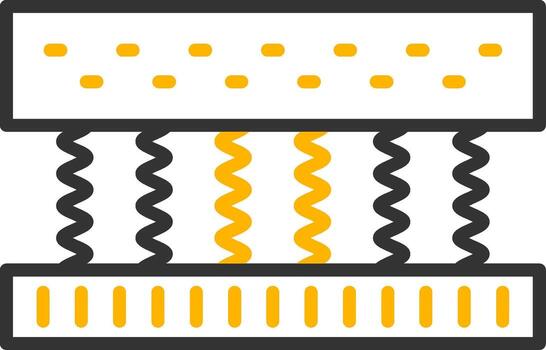 primavera colchón sistema línea dos color vector