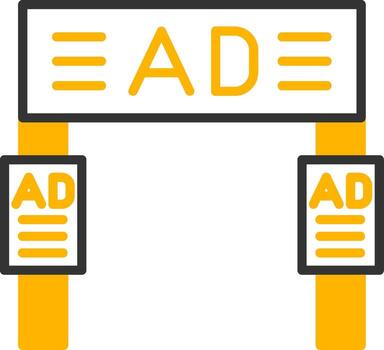 Event Welcome Gate Line Two Color vector