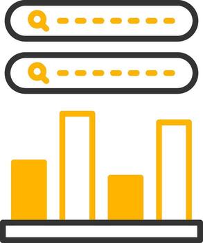 Simple Bar Icon Line Two Color vector
