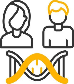 Heredity Genetic Inheritance Line Two Color vector