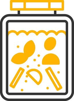 Red Curry Paste Line Two Color vector