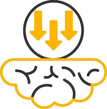 Quiet Introvert Personality Line Two Color vector