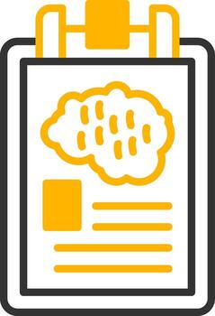 Neurology Brain Science Line Two Color vector