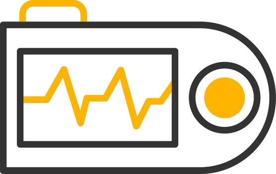 Pulse Oximeter Reading Line Two Color vector