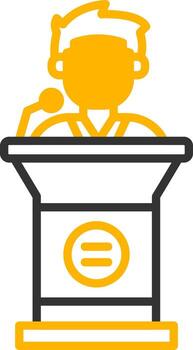 Motivational Speech Event Line Two Color vector