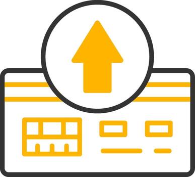 Front Side Of Card Line Two Color vector