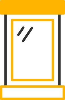 Side View Mirror Line Two Color vector