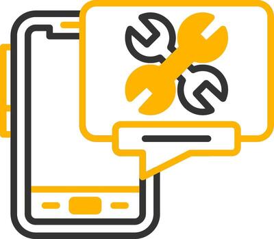 Mobile Utility Tools Line Two Color vector