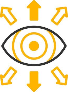 General Visual Perception Icon Line Two Color vector