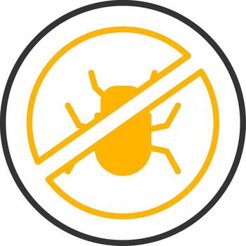 Bug Free Mattress Line Two Color vector