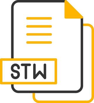 OpenOffice STW File Line Two Color vector