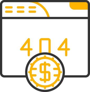 Page Not Found Line Two Color vector