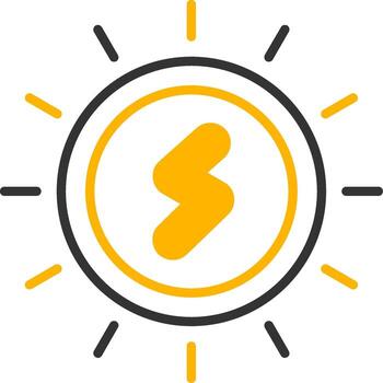 Electrical Voltage Level Line Two Color vector