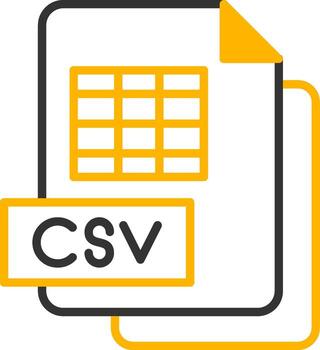 CSV Data Sheet Line Two Color vector