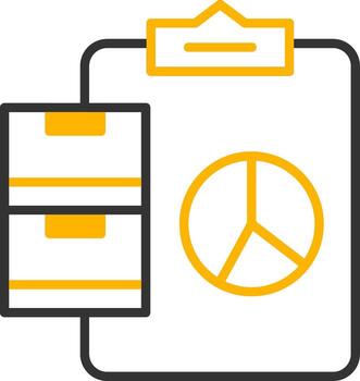 Warehouse Material Management System Line Two Color vector