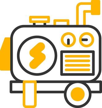 Backup Power Generator Line Two Color vector
