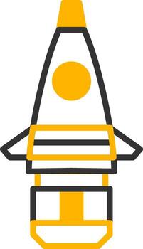 Space Launch Rocket Line Two Color vector