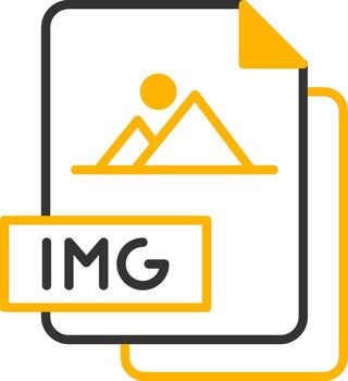 Disk IMG File Line Two Color vector