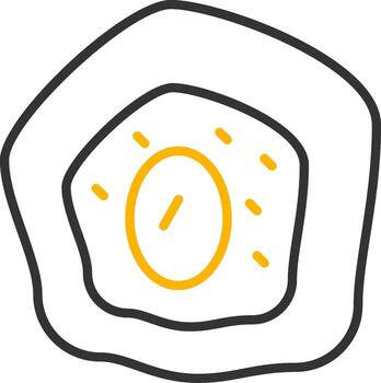 EEG Brain Signals Line Two Color vector