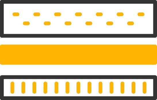 múltiple colchón capas línea dos color vector