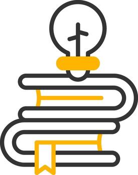 conocimiento base artículos línea dos color vector