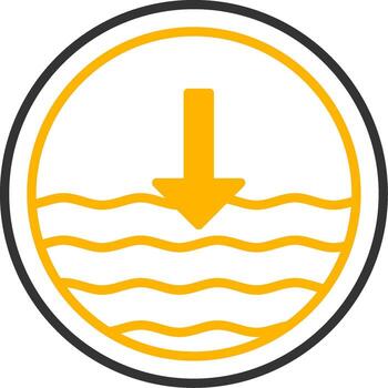 Exploring Under Water Line Two Color vector