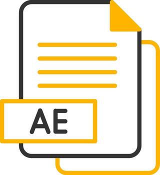 Adobe After Effects AE Line Two Color vector