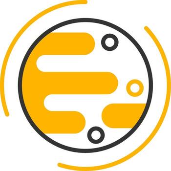 Rotating Earth Globe Line Two Color vector