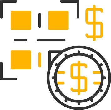 qr código pago línea dos color vector