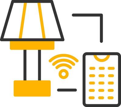 Modern Smart Lamp Line Two Color vector