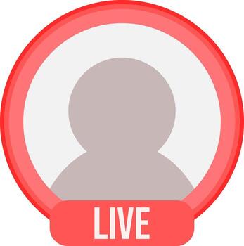 Live Streaming Avatar Frame with User Profile Icon. vector