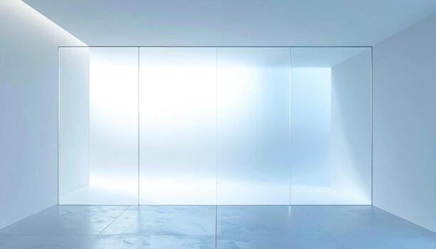 Frosted glass partition gradient light smooth wallpaper background representing interior surface detail suitable for modern minimal design photo