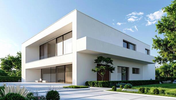 mínimo ética fachada avión con expansión articulaciones elegante apagado blanco fondo de pantalla antecedentes representando arquitectónico sobre adecuado para moderno limpiar diseño foto