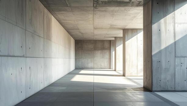 Underpass daylight slice across matte wall simple geometry wallpaper background representing urban light study suitable for modern minimal design photo