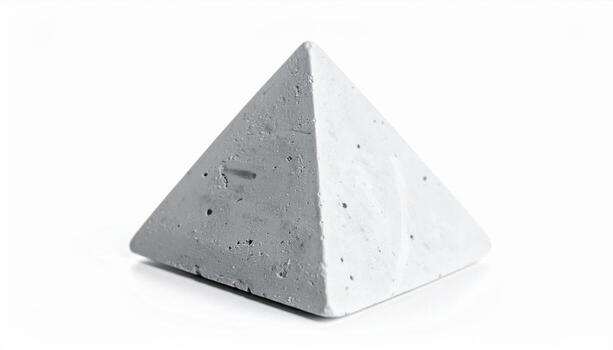 Tailors chalk triangle with crisp edge isolated on white clean studio macro product with copy space for sewing pattern making and craft listing photo