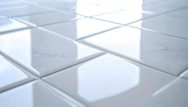 Matte porcelain tile with satin puddle reflection and soft highlight top copy area clean material background for interior branding catalog and product layout photo