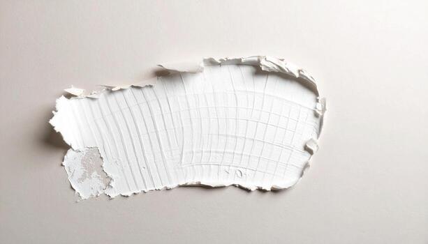 Neutral plaster repair patch feathered into wall with tonal gradient and upper copy area calm architectural background for renovation branding and modern layout photo