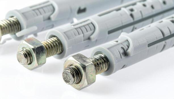 nylon tarjeta de circuito impreso enfrentamientos con empulgueras y nueces aislado blanco antecedentes limpiar estudio macro con Copiar espacio para electrónica reparar prototipos y hardware catalogar foto