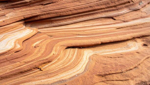Weathered sandstone slice with fine laminae low contrast tones and copy area right neutral geology texture background for banner and design layout photo