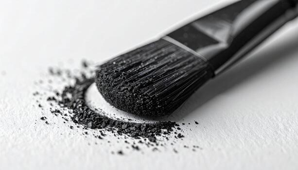Graphite powder brushed into paper grain cool greys central copy representing art studio texture suitable for drawing craft and branding photo