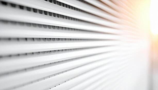 Security shutter micro perforations with soft daylight central copy representing perforated metal suitable for architecture retail branding and modern design photo