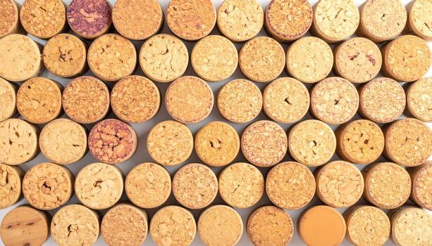 Cork board granules uniform pattern warm neutrals central copy representing office material texture suitable for stationery branding and backgrounds photo