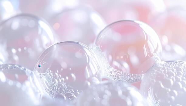 Bubble wrap cells partly deflated soft speculars left margin copy space representing shipping packaging texture suitable for ecommerce and logistics photo