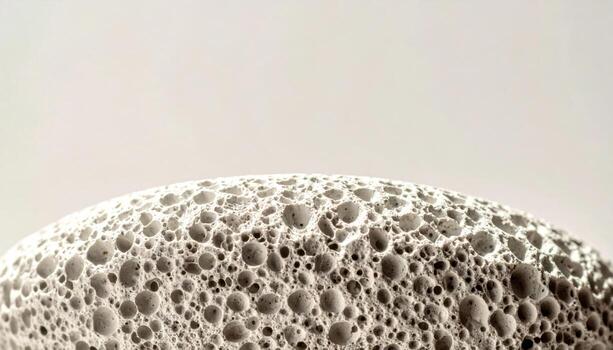 Pumice froth texture light grey and porous soft top light upper copy field representing volcanic material suitable for spa product mockups and geology photo