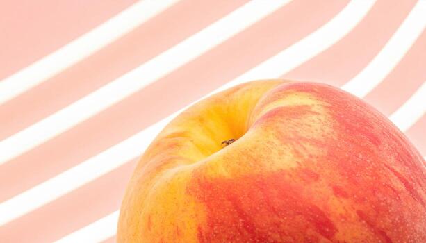 Guava blush gradient full frame with hairline surface scratches museum evenness modern fruit texture for editorial wellness packaging and clean backgrounds photo