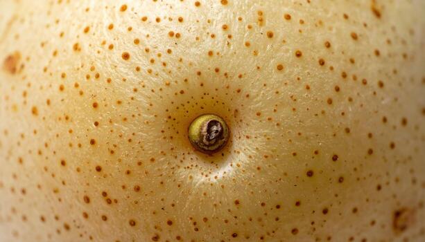 Ugli fruit surface mapped in macro with tiny oil pores low contrast neutral palette calm wallpaper ready citrus texture for editorial and packaging photo