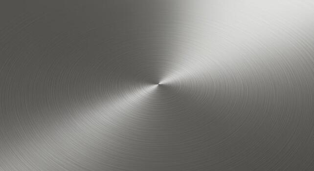 Shiny metallic texture with circular brushed pattern provides a sleek and modern industrial aesthetic for design and background applications that is visually appealing. photo