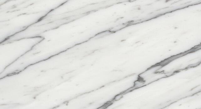 An exquisite close-up shows natural white marble stone with dark gray veins creating a beautiful textured pattern, perfect for elegant architectural designs. photo