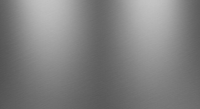 An abstract close-up presents a sleek metallic surface with subtle brushed texture reflecting soft light, perfect for a modern industrial background design element. photo