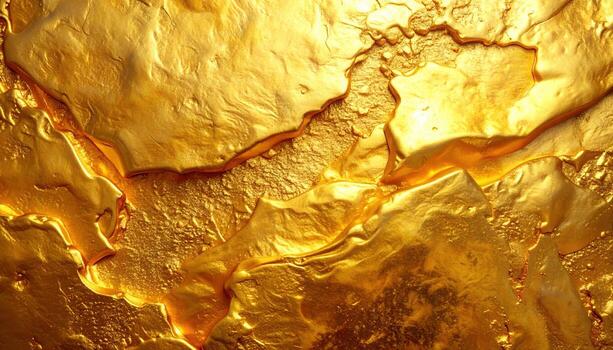 The intricate golden texture glistens with brilliant highlights and subtle shadows, creating a luxurious, mesmerizing, and uniquely opulent visual experience. photo